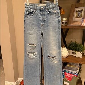 GRLFRND Light Blue Distressed Boyfriend Jeans